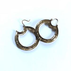 Gold plated hoop earrings